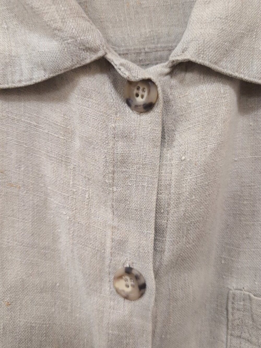Bay Street Clothing Co Shirt Womens L Beige Long Sleeve Button Up Vintage USA - Picture 4 of 10
